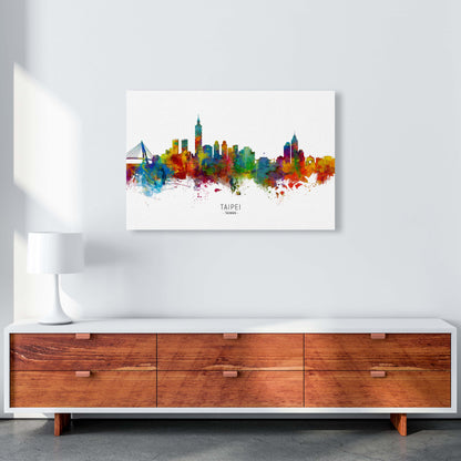 Taipei Taiwan Skyline Art Print by Michael Tompsett A1 Canvas