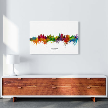 Lausanne Switzerland Skyline Art Print by Michael Tompsett A1 Canvas