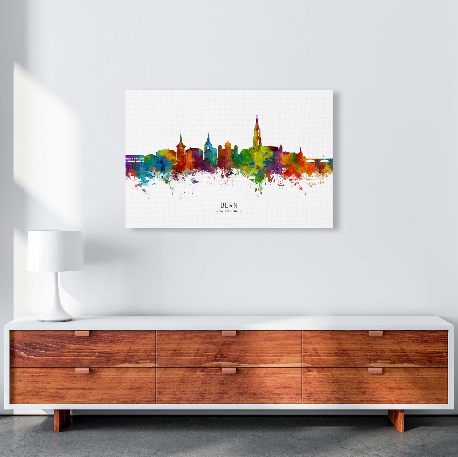 Bern Switzerland Skyline Art Print by Michael Tompsett A1 Canvas