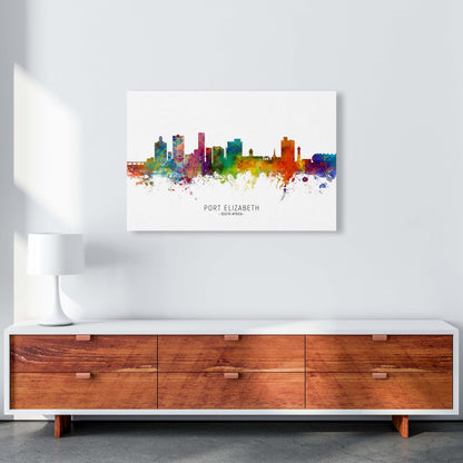Port Elizabeth South Africa Skyline Print by Michael Tompsett A1 Canvas