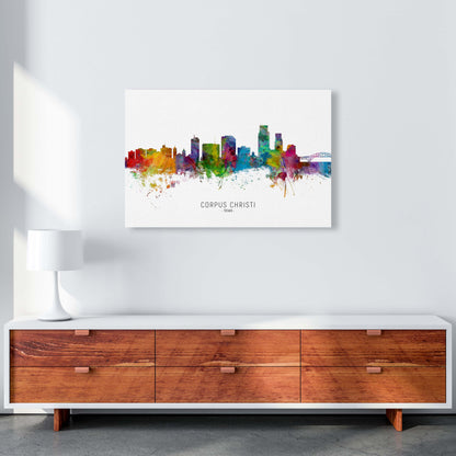 Corpus Christi Texas Skyline Art Print by Michael Tompsett A1 Canvas