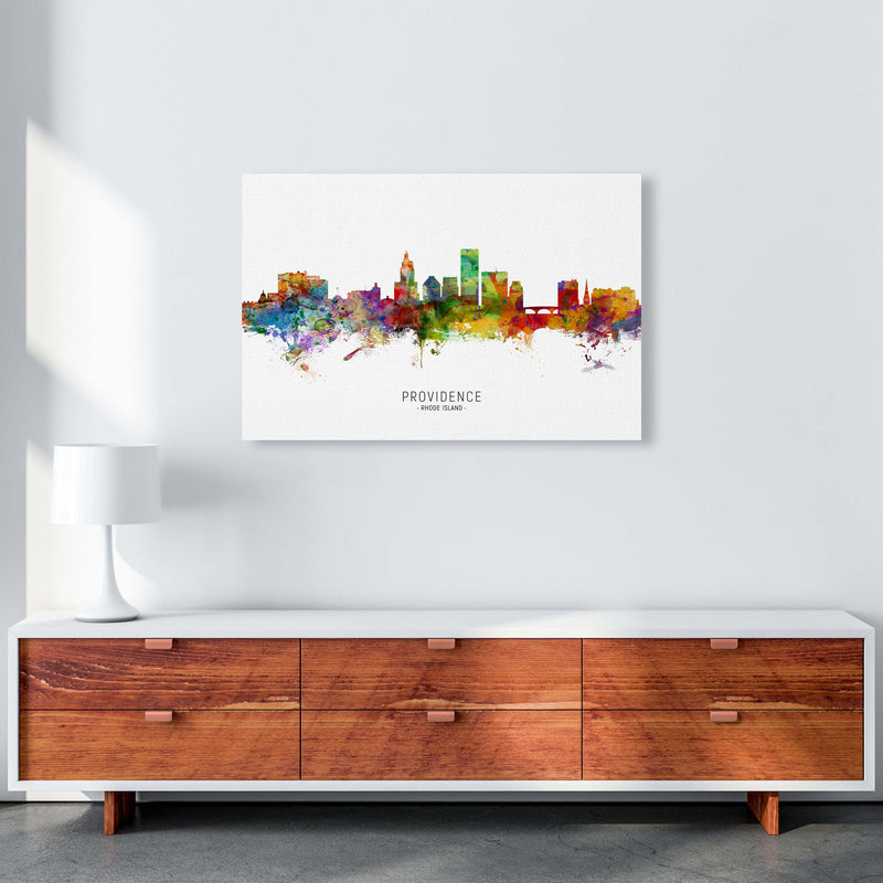 Providence Rhode Island Skyline Art Print by Michael Tompsett A1 Canvas