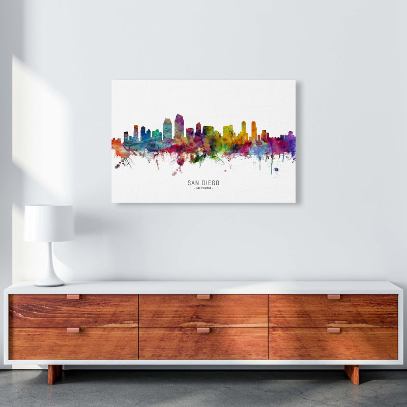 San Diego California Skyline Art Print by Michael Tompsett A1 Canvas