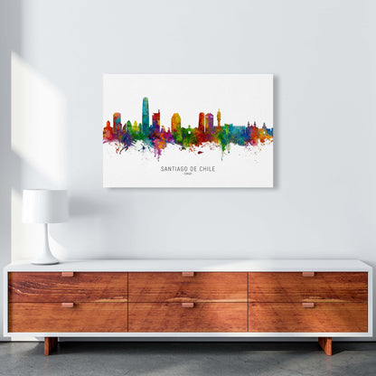 Santiago De Chile Chile Skyline Art Print by Michael Tompsett A1 Canvas