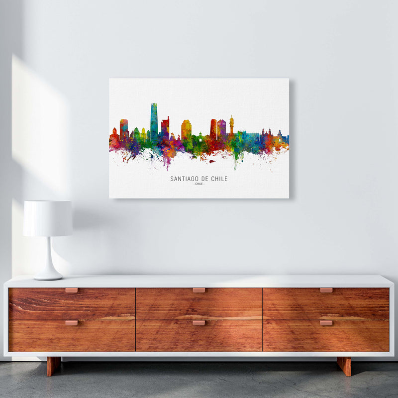 Santiago De Chile Chile Skyline Art Print by Michael Tompsett A1 Canvas