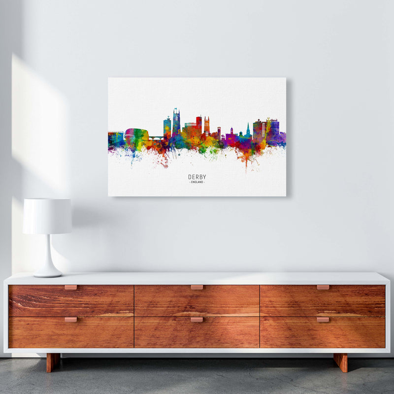 Derby England Skyline Art Print by Michael Tompsett A1 Canvas