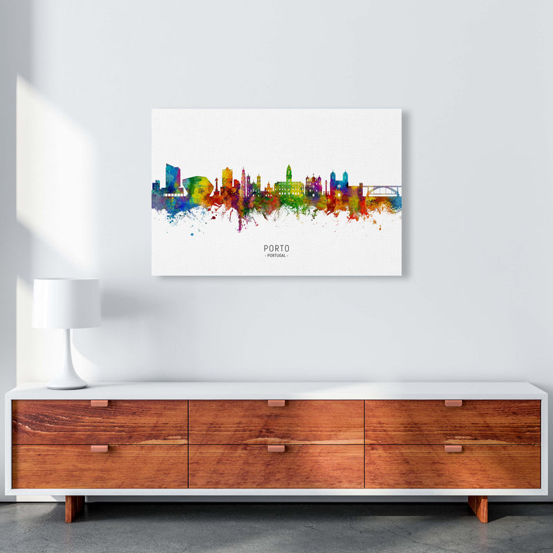 Porto Portugal Skyline Art Print by Michael Tompsett A1 Canvas