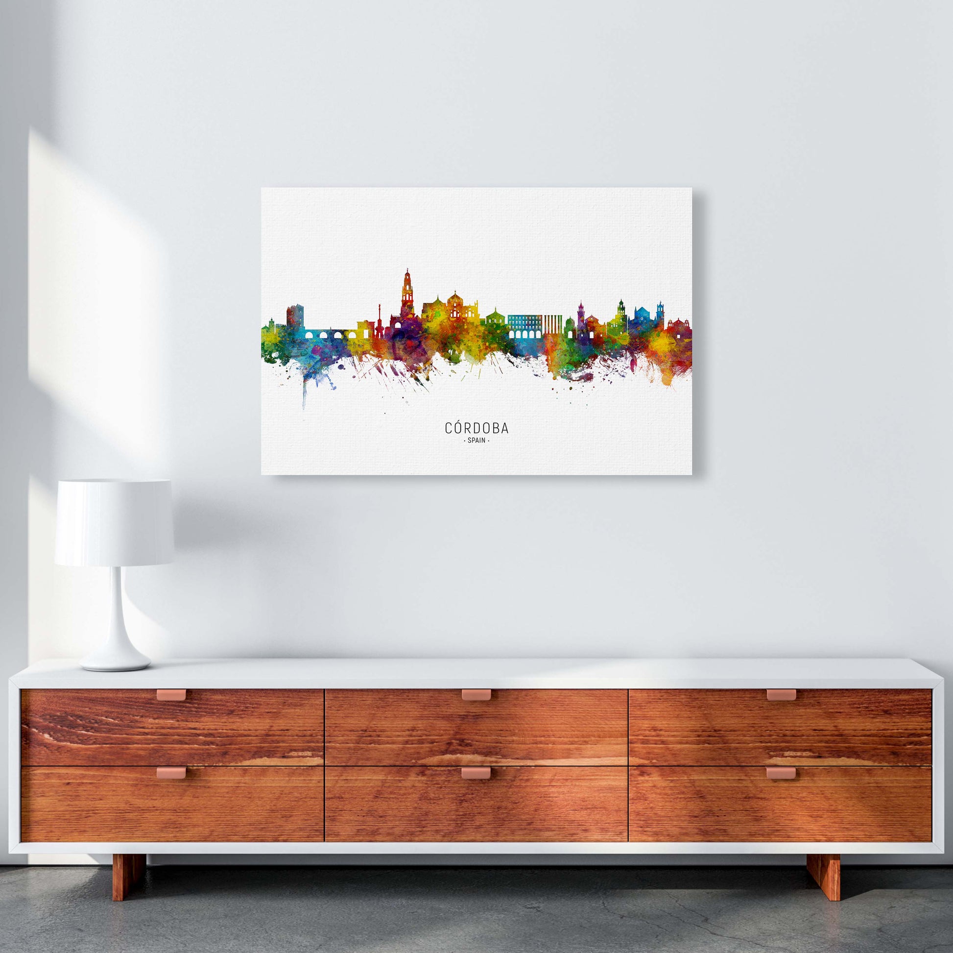 Cordoba Spain Skyline Art Print by Michael Tompsett A1 Canvas