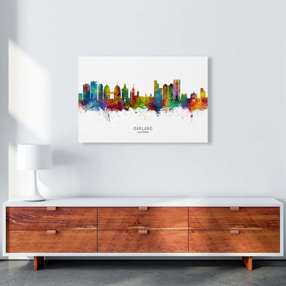 Oakland California Skyline Art Print by Michael Tompsett A1 Canvas