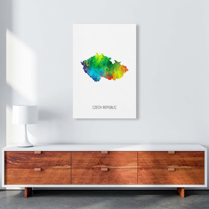 Czech Republic Watercolour Map Art Print by Michael Tompsett A1 Canvas