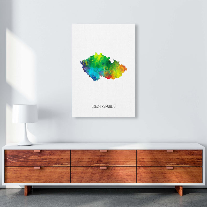 Czech Republic Watercolour Map Art Print by Michael Tompsett A1 Canvas