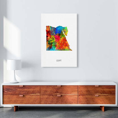 Egypt Watercolour Map Art Print by Michael Tompsett A1 Canvas