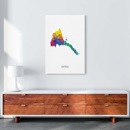 Eritrea Watercolour Map Art Print by Michael Tompsett A1 Canvas