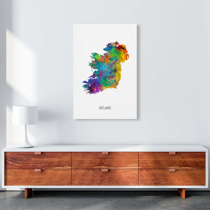 Ireland Watercolour Map Art Print by Michael Tompsett A1 Canvas