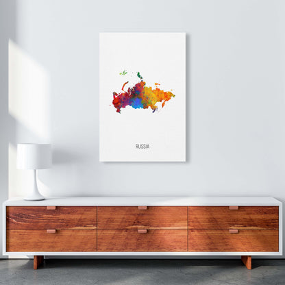 Russia Watercolour Map Art Print by Michael Tompsett A1 Canvas