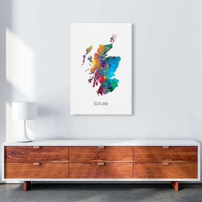 Scotland Watercolour Map Art Print by Michael Tompsett A1 Canvas