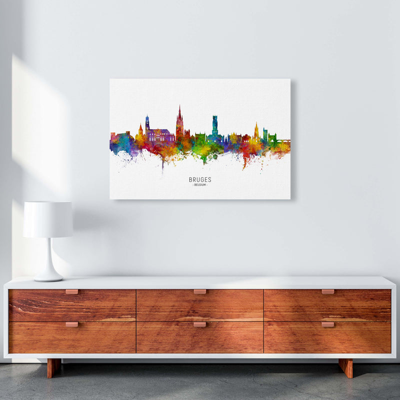 Bruges Belgium Skyline Art Print by Michael Tompsett A1 Canvas