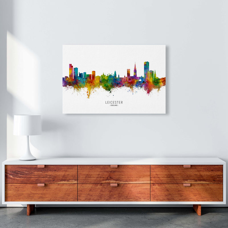 Leicester England Skyline Art Print by Michael Tompsett A1 Canvas