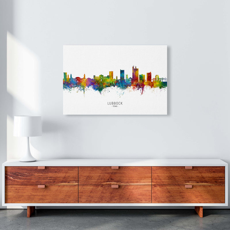 Lubbock Texas Skyline Art Print by Michael Tompsett A1 Canvas