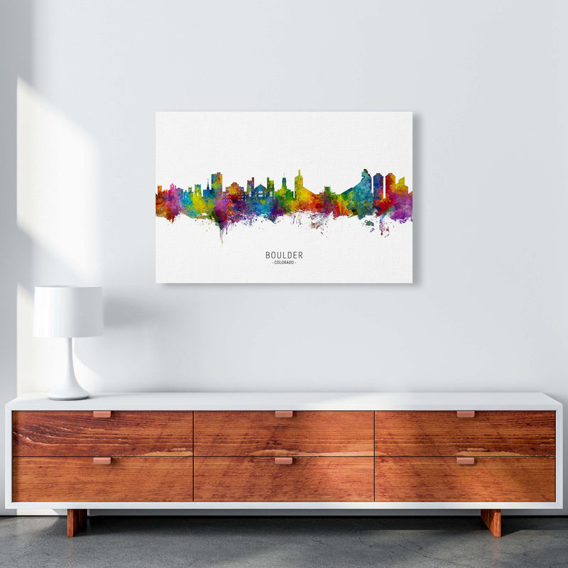 Boulder Colorado Skyline Art Print by Michael Tompsett A1 Canvas