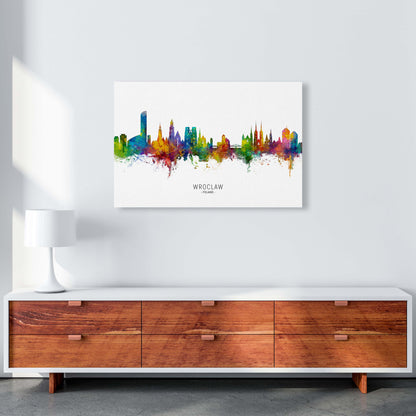 Wroclaw Poland Skyline Art Print by Michael Tompsett A1 Canvas