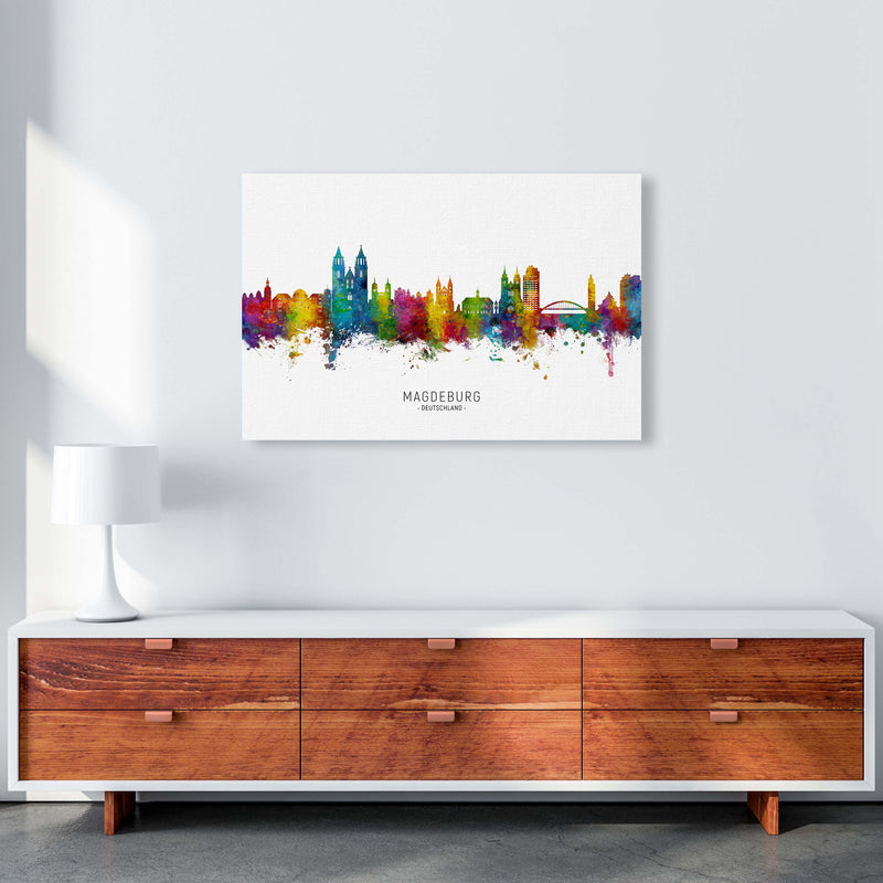Magdeburg Deutschland Skyline Art Print by Michael Tompsett A1 Canvas