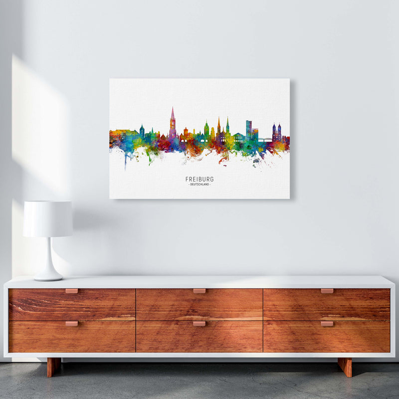 Freiburg Deutschland Skyline Art Print by Michael Tompsett A1 Canvas