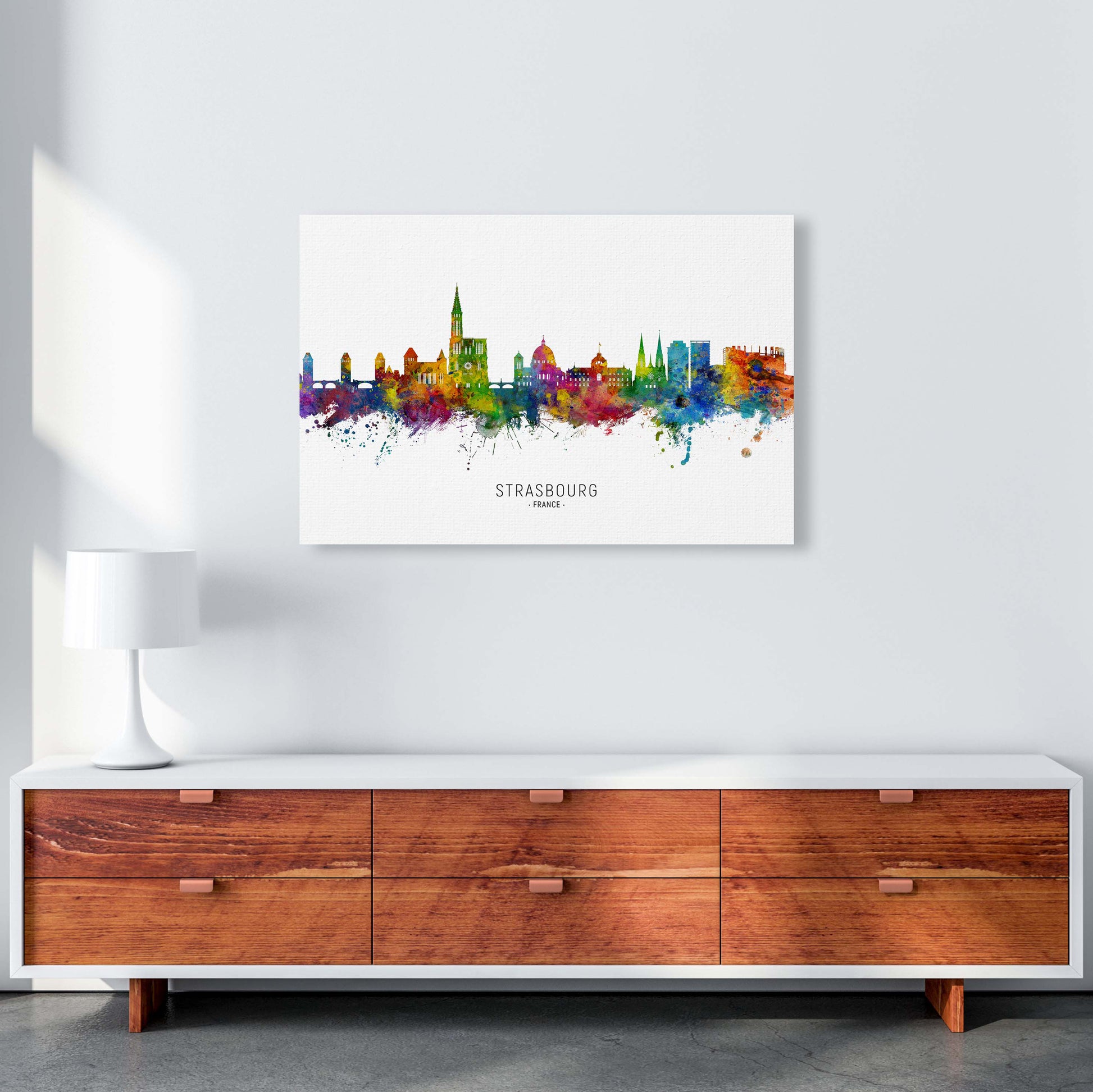 Strasbourg France Skyline Art Print by Michael Tompsett A1 Canvas