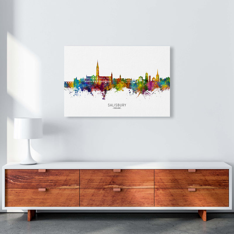 Salisbury England Skyline Art Print by Michael Tompsett A1 Canvas