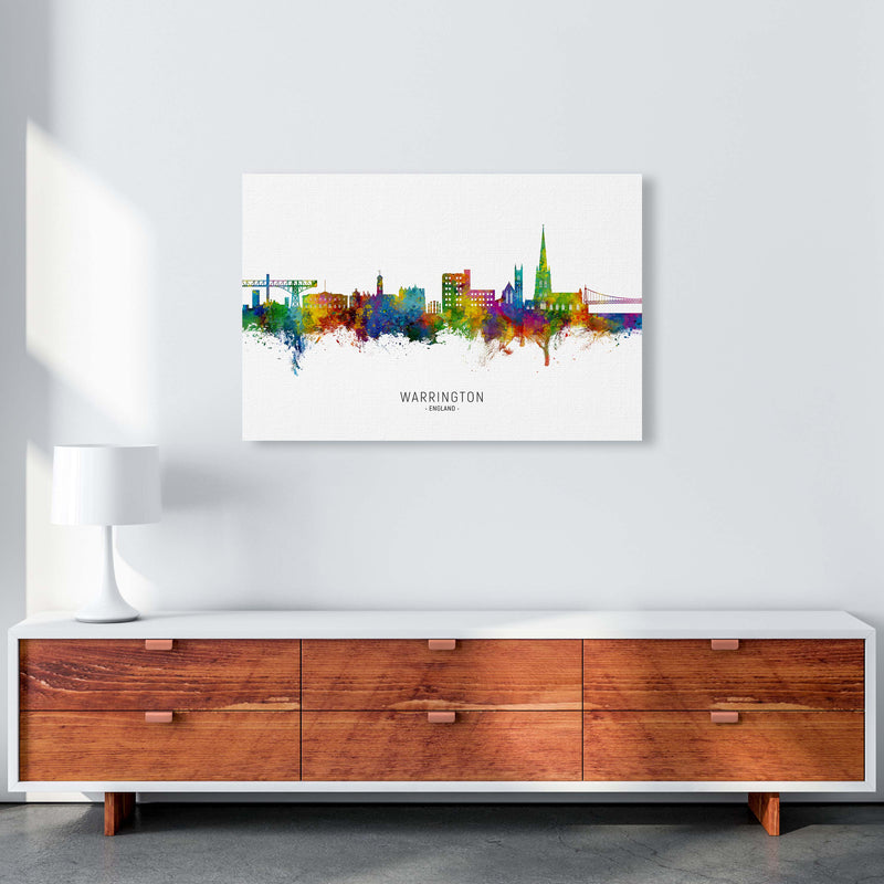 Warrington England Skyline Art Print by Michael Tompsett A1 Canvas