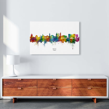 Nice France Skyline Art Print by Michael Tompsett A1 Canvas