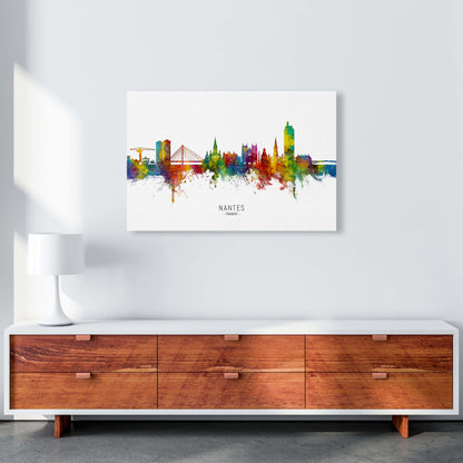 Nantes France Skyline Art Print by Michael Tompsett A1 Canvas