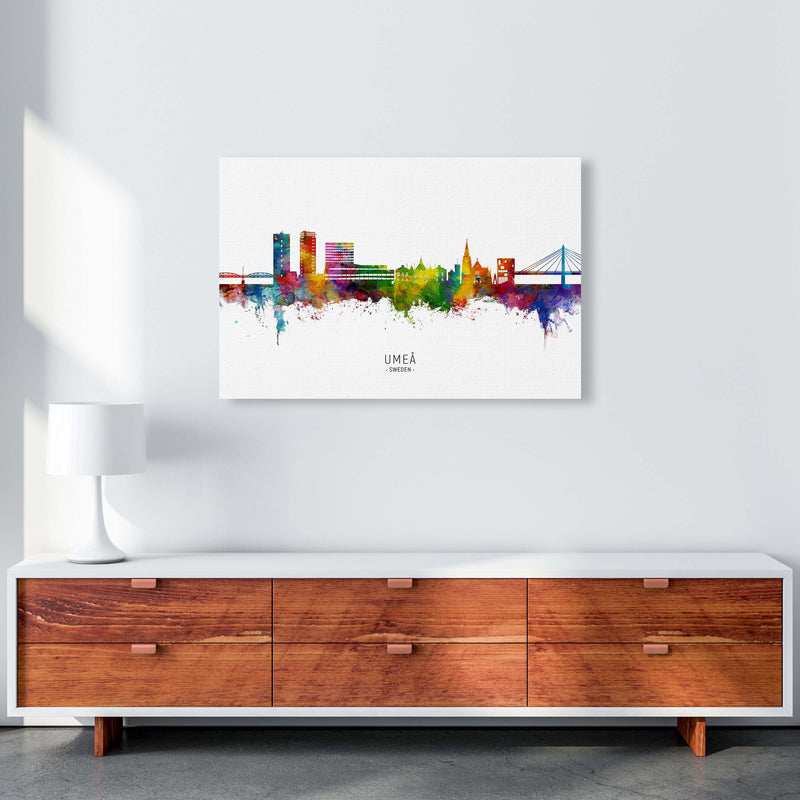 Umea Sweden Skyline Art Print by Michael Tompsett A1 Canvas