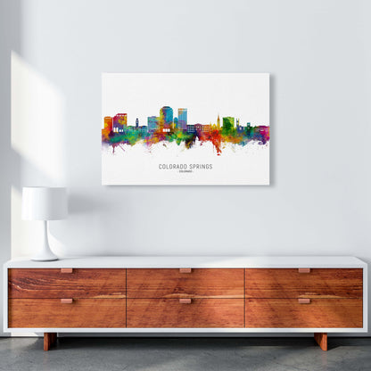 Colorado Springs Colorado Skyline Print by Michael Tompsett A1 Canvas