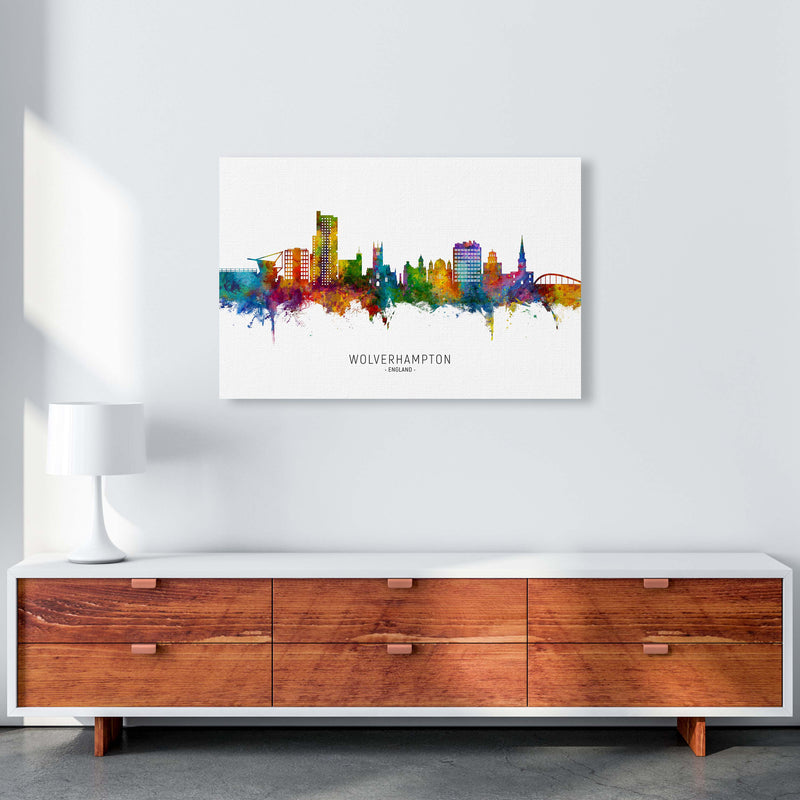 Wolverhampton England Skyline Art Print by Michael Tompsett A1 Canvas