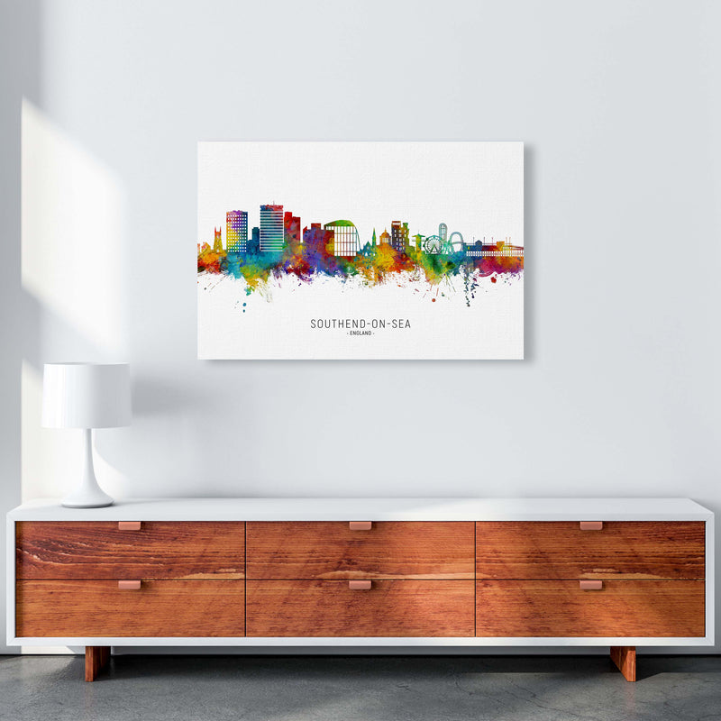 Southend-On-Sea England Skyline Art Print by Michael Tompsett A1 Canvas