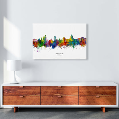 Madison Wisconsin Skyline Art Print by Michael Tompsett A1 Canvas