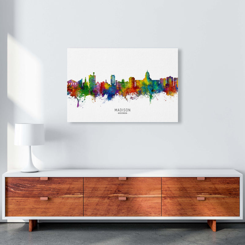Madison Wisconsin Skyline Art Print by Michael Tompsett A1 Canvas