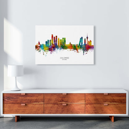 Colombo Sri Lanka Skyline Art Print by Michael Tompsett A1 Canvas