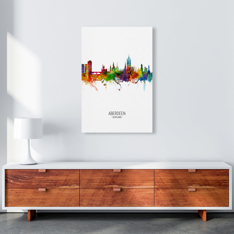Aberdeen Scotland Skyline Portrait Art Print by Michael Tompsett A1 Canvas