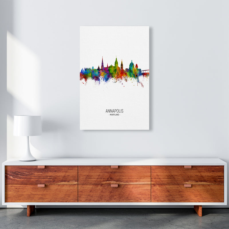Annapolis Maryland Skyline Portrait Art Print by Michael Tompsett A1 Canvas