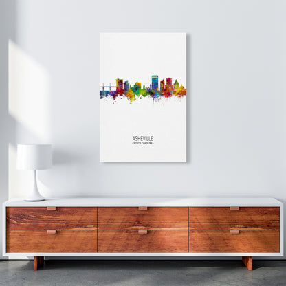 Asheville North Carolina Skyline Portrait Art Print by Michael Tompsett A1 Canvas