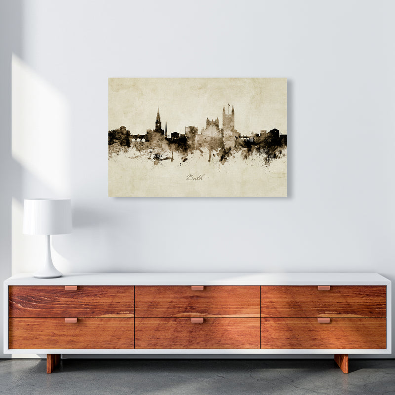 Bath England Skyline Vintage Art Print by Michael Tompsett A1 Canvas