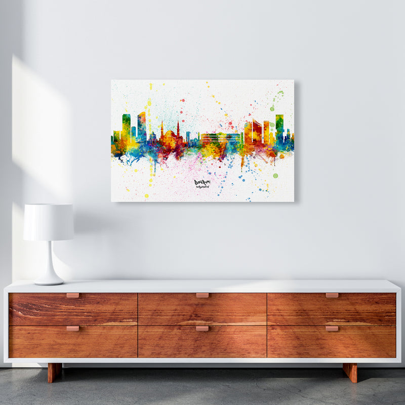 Beirut Lebanon Skyline Splash Art Print by Michael Tompsett A1 Canvas