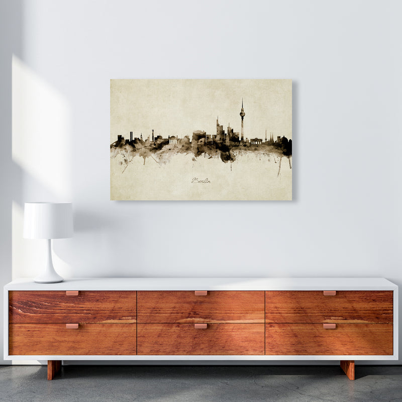 Berlin Germany Skyline Vintage Art Print by Michael Tompsett A1 Canvas