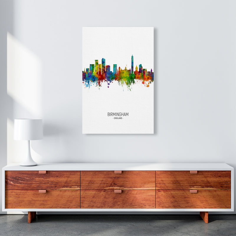 Birmingham England Skyline Portrait Art Print by Michael Tompsett A1 Canvas