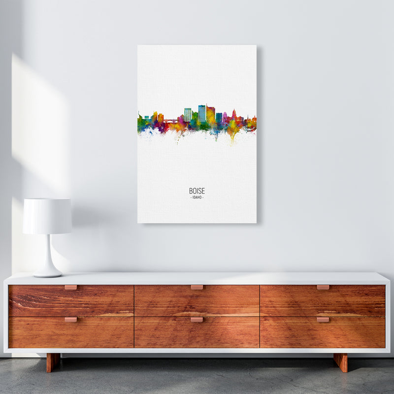 Boise Idaho Skyline Portrait Art Print by Michael Tompsett A1 Canvas