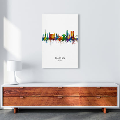 Bratislava Slovakia Skyline Portrait Art Print by Michael Tompsett A1 Canvas