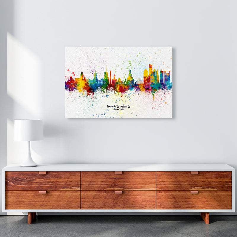 Buenos Aires Argentina Skyline Splash Art Print by Michael Tompsett A1 Canvas