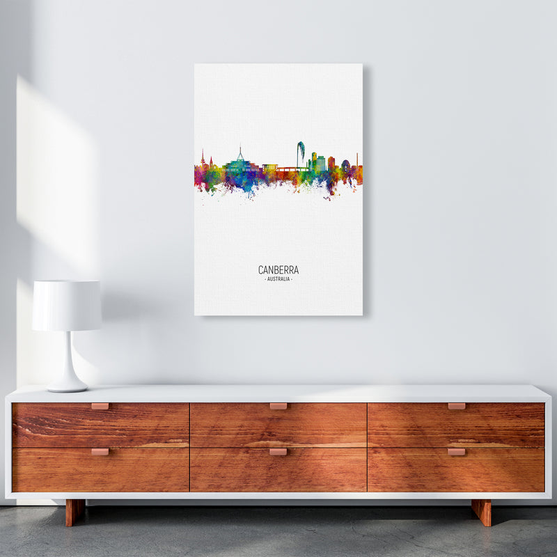 Canberra Australia Skyline Portrait Art Print by Michael Tompsett A1 Canvas